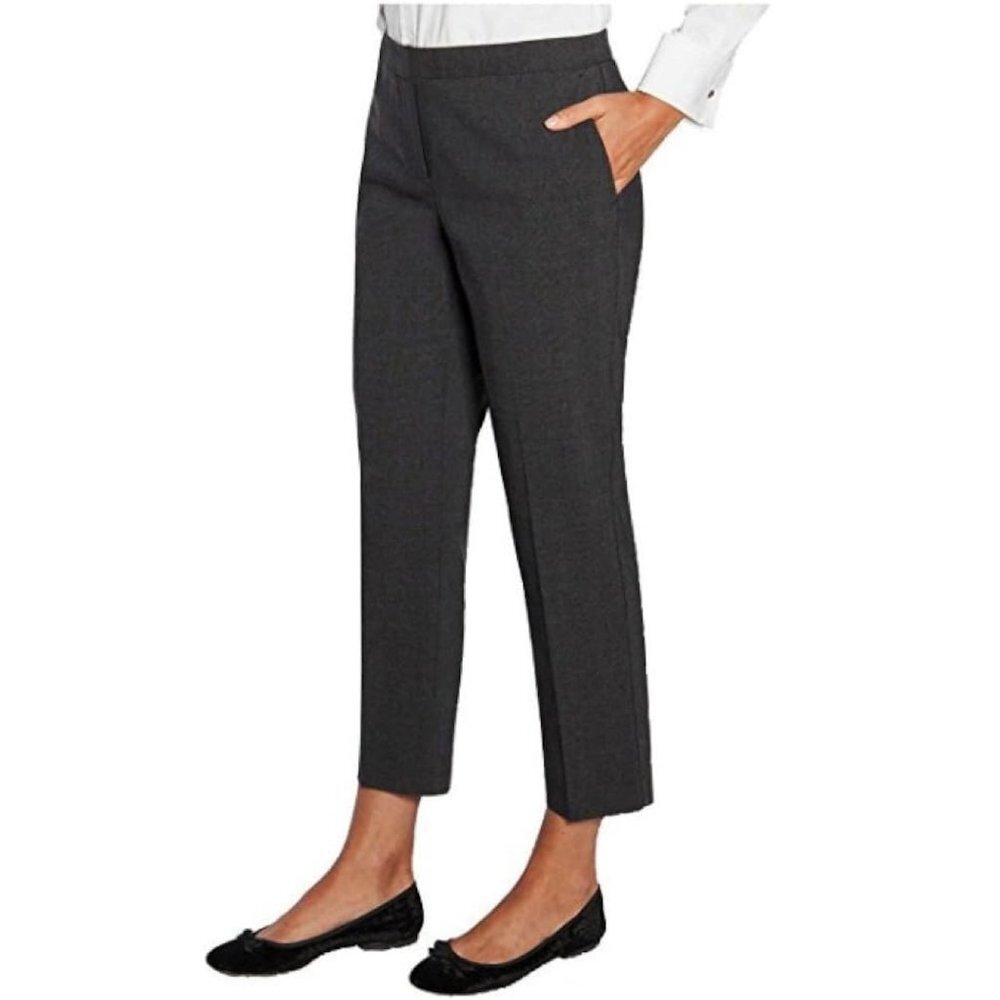 Mario Serrani Gray Plaid Comfort Stretch Slim Fit Tummy Control Pants Size 14